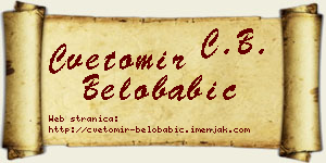 Cvetomir Belobabić vizit kartica